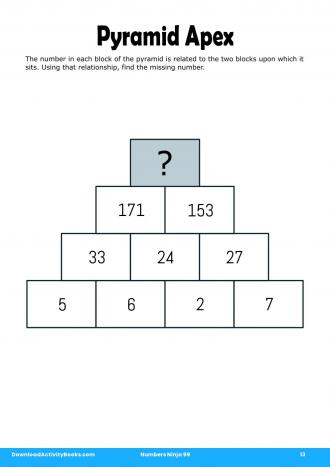 Pyramid Apex in Numbers Ninja 99