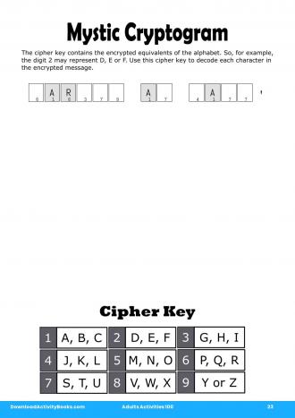 Mystic Cryptogram #23 in Adults Activities 100