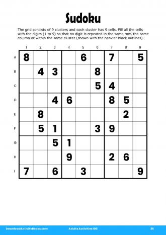 Sudoku #25 in Adults Activities 100
