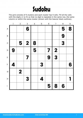 Sudoku in Kids Activities 100