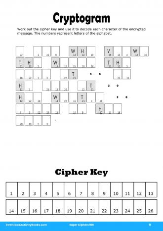 Cryptogram in Super Ciphers 100