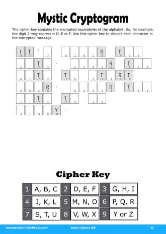 Mystic Cryptogram #22 in Super Ciphers 100