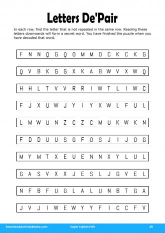 Letters De'Pair #29 in Super Ciphers 100