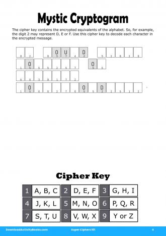 Mystic Cryptogram #4 in Super Ciphers 101
