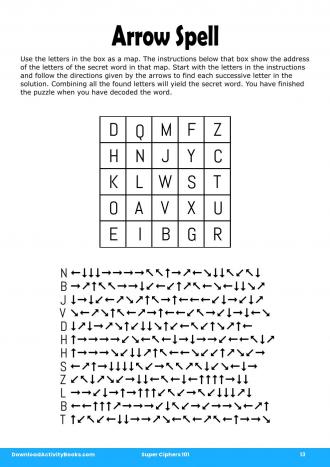 Arrow Spell #13 in Super Ciphers 101