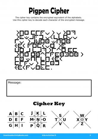 Pigpen Cipher in Kids Activities 13