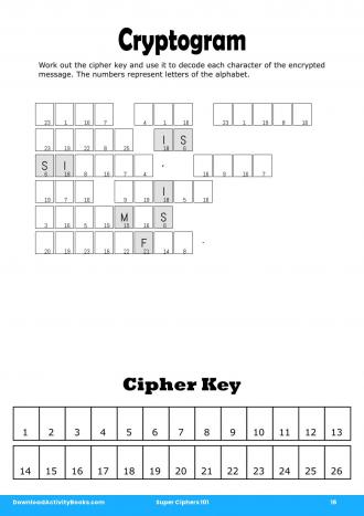 Cryptogram #16 in Super Ciphers 101