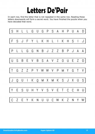 Letters De'Pair #17 in Super Ciphers 101