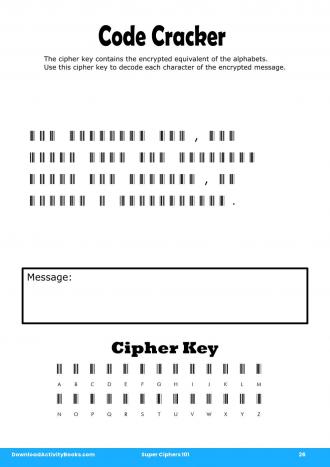 Code Cracker #26 in Super Ciphers 101