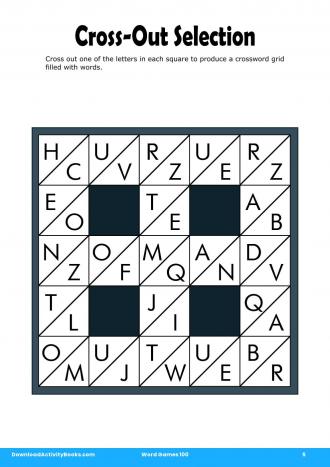 Cross-Out Selection in Word Games 100