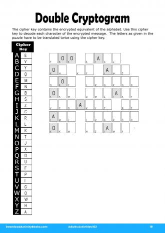 Double Cryptogram #18 in Adults Activities 102