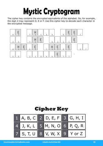 Mystic Cryptogram #25 in Adults Activities 102