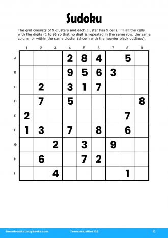Sudoku #12 in Teens Activities 102