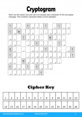 Cryptogram #8 in Kids Activities 102