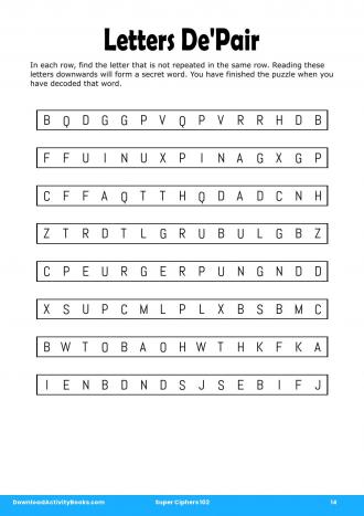 Letters De'Pair #14 in Super Ciphers 102