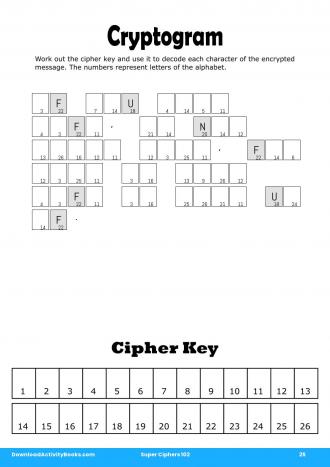 Cryptogram #25 in Super Ciphers 102