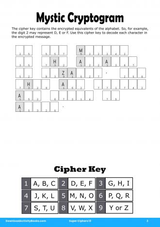 Mystic Cryptogram #2 in Super Ciphers 13