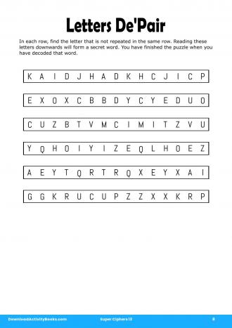 Letters De'Pair in Super Ciphers 13