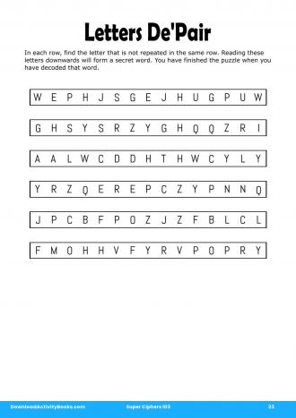 Letters De'Pair #23 in Super Ciphers 103