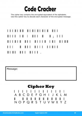Code Cracker #26 in Super Ciphers 103