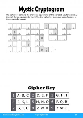 Mystic Cryptogram #29 in Super Ciphers 103
