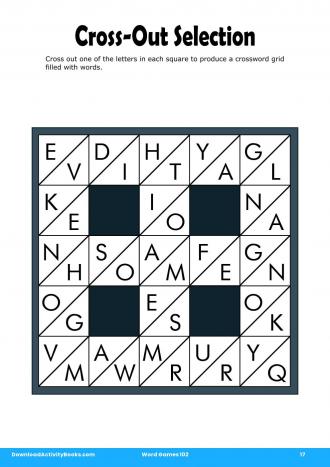 Cross-Out Selection in Word Games 102
