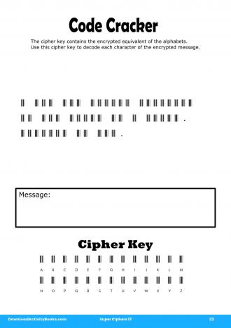Code Cracker #22 in Super Ciphers 13