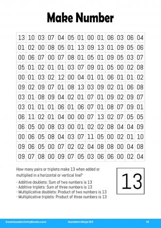 Make Number #19 in Numbers Ninja 103