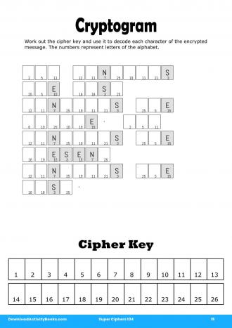 Cryptogram #15 in Super Ciphers 104
