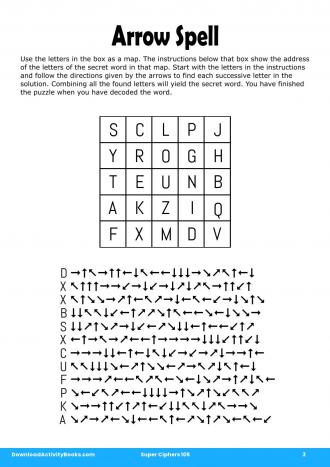 Arrow Spell in Super Ciphers 105