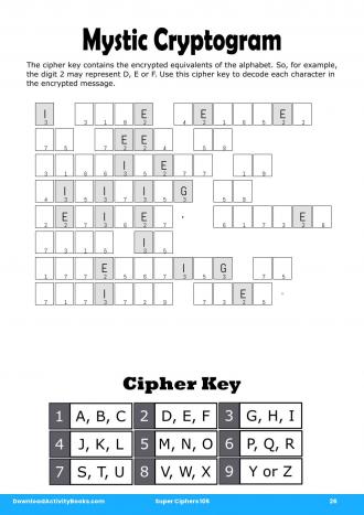 Mystic Cryptogram in Super Ciphers 105