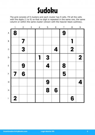 Sudoku #5 in Logic Master 105
