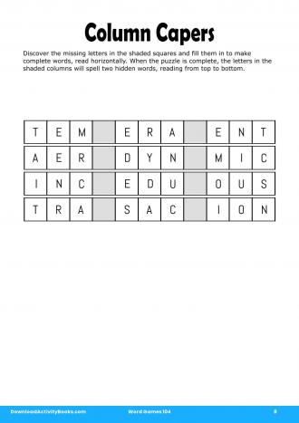 Column Capers in Word Games 104