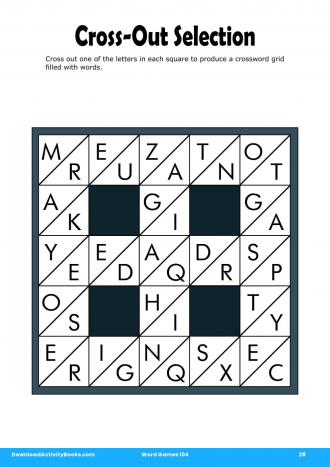 Cross-Out Selection in Word Games 104
