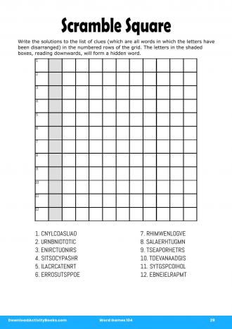 Scramble Square #29 in Word Games 104