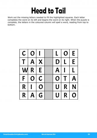 Head to Tail in Word Games 104