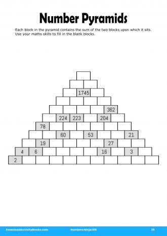 Number Pyramids #26 in Numbers Ninja 105