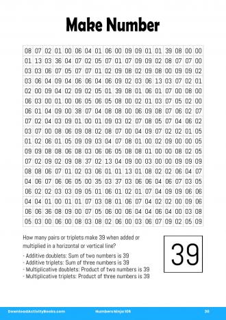 Make Number in Numbers Ninja 105