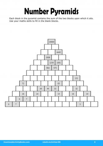 Number Pyramids #8 in Adults Activities 106