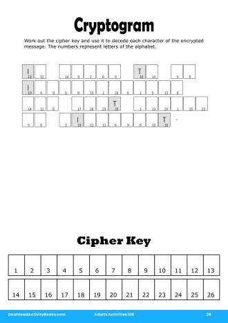 Cryptogram in Adults Activities 106