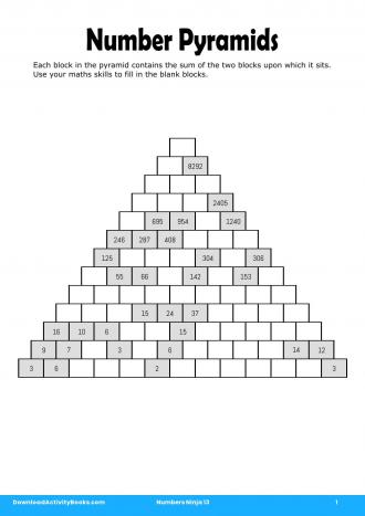 Number Pyramids in Numbers Ninja 13