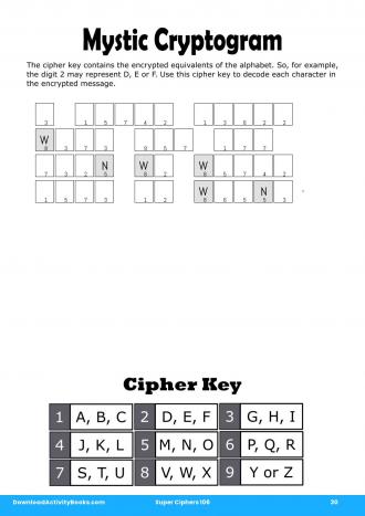 Mystic Cryptogram #30 in Super Ciphers 106