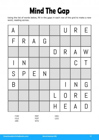 Mind The Gap in Word Games 105