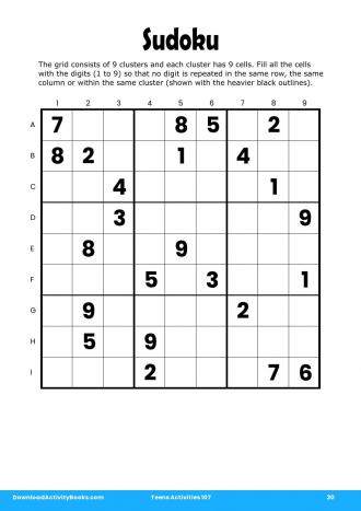 Sudoku #30 in Teens Activities 107