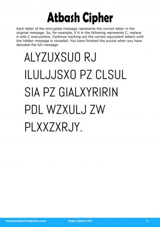 Atbash Cipher in Super Ciphers 107