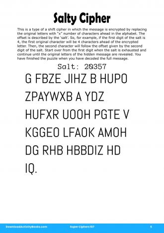 Salty Cipher in Super Ciphers 107