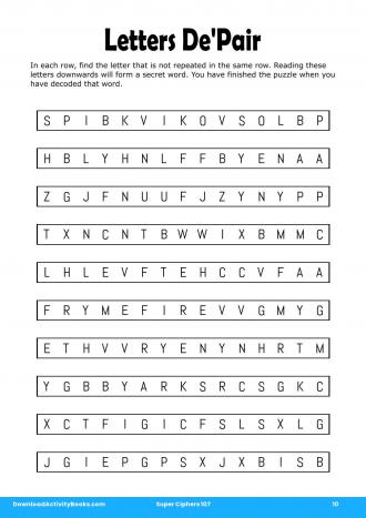 Letters De'Pair #10 in Super Ciphers 107