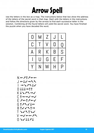 Arrow Spell in Super Ciphers 107