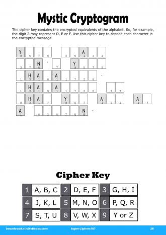 Mystic Cryptogram #28 in Super Ciphers 107