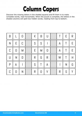 Column Capers in Word Games 106